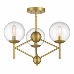 Minka Lavery Auresa 3-LT Semi Flush Mount - Soft Brass - 2799-695