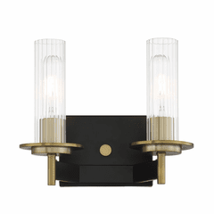 Minka Lavery Baldwin Park 2-LT Bath Vanity Light - Coal And Soft Brass - 2542-726 Minka Lavery Baldwin Park 2-LT Bath Vanity Light - Coal And Soft Brass - 2542-726
