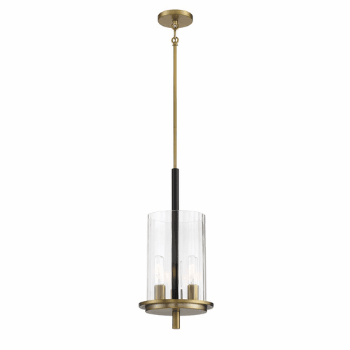 Minka Lavery Baldwin Park 3-LT Pendant - Coal And Soft Brass - 2543-726