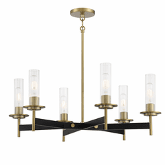 Minka Lavery Baldwin Park 6-LT Chandelier - Coal And Soft Brass - 2546-726 Minka Lavery Baldwin Park 6-LT Chandelier - Coal And Soft Brass - 2546-726