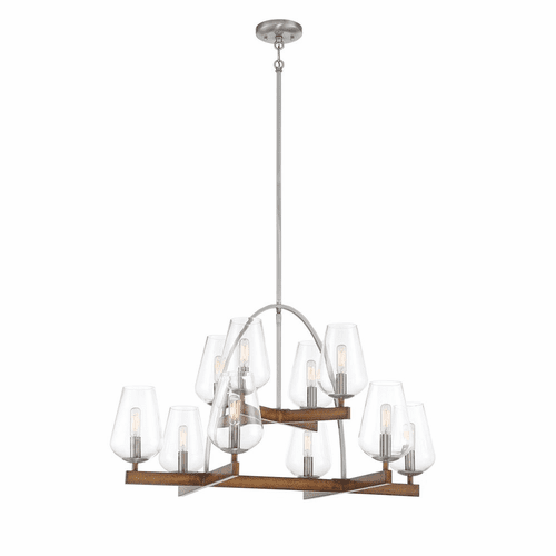 Minka Lavery Birnamwood 10-LT Chandelier - Koa Wood W/ Pewter - 1069-699