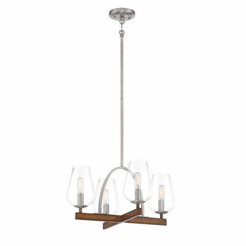 Minka Lavery Birnamwood 4LT Convertible Chandelier/SemiFlush - Koa Wood - 1064-699