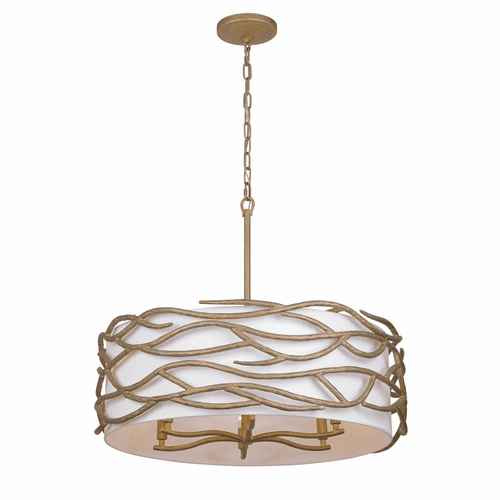 Minka Lavery Branch Reality 6 Light Pendant - Textured Ashen Gold - 3718-788