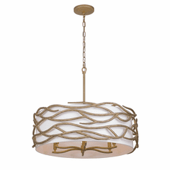 Minka Lavery Branch Reality 6 Light Pendant - Textured Ashen Gold - 3718-788