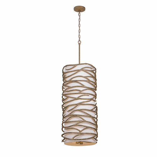 Minka Lavery Branch Reality 9 Light Foyer Pendant - Textured Ashen Gold - 3716-788