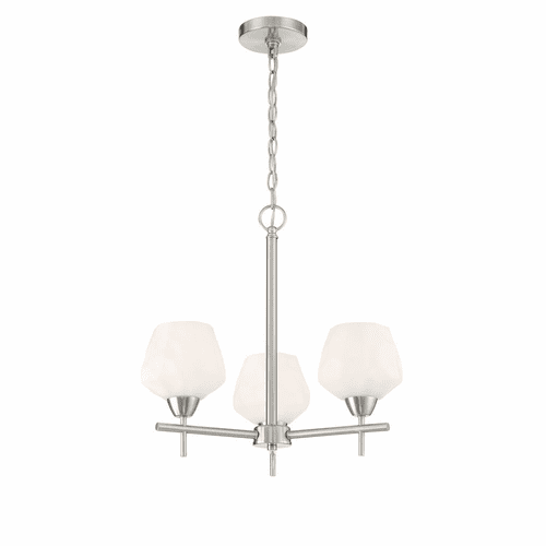 Minka Lavery Camrin 3 Light Chandelier - Brushed Nickel - 2173-84