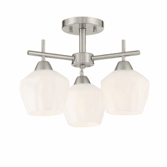 Minka Lavery Camrin 3 Light Semi Flush / Chandelier - Brushed Nickel - 2172-84