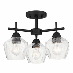 Minka Lavery Camrin 3 Light Semi Flush / Chandelier - Coal - 2172-66A
