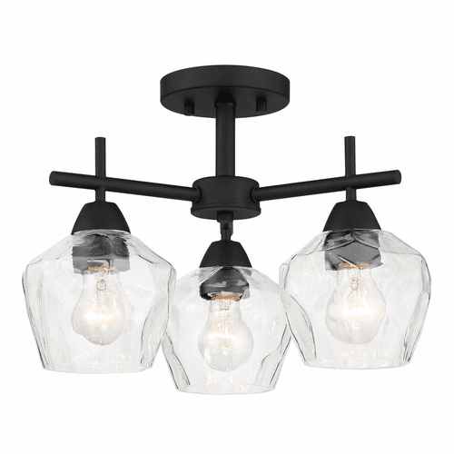 Minka Lavery Camrin 3 Light Semi Flush / Chandelier - Coal - 2172-66A