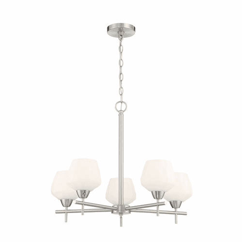 Minka Lavery Camrin 5 Light Chandelier - Brushed Nickel - 2175-84