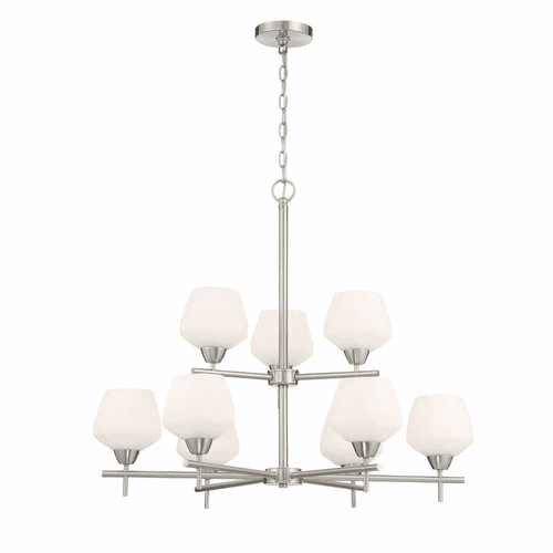 Minka Lavery Camrin 9 Light Chandelier - Brushed Nickel - 2179-84