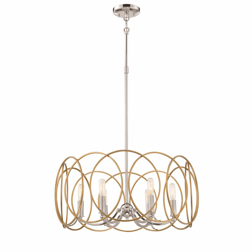 Minka Lavery Chassell 6-LT Pendant - Painted Honey Gold With Polish - 4026-679