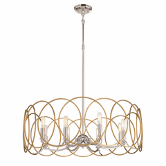 Minka Lavery Chassell 8-LT Pendant - Painted Honey Gold With Polish - 4028-679