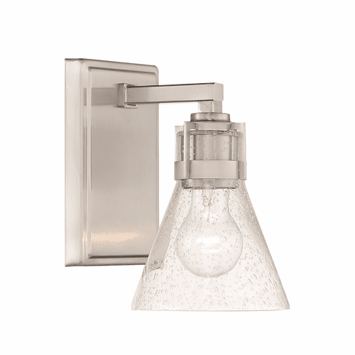 Minka Lavery Chatham Square Bath 1-LT Bath Vanity Light - Brushed Nickel - 2471-84
