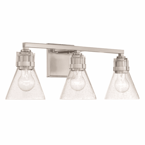 Minka Lavery Chatham Square Bath 3-LT Bath Vanity Light - Brushed Nickel - 2473-84