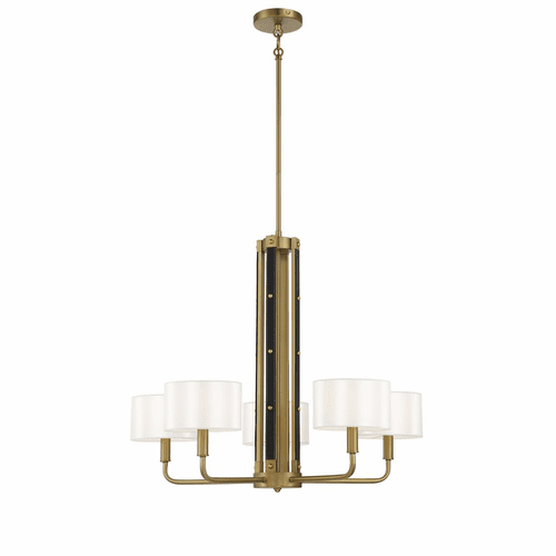 Minka Lavery Chelsea 5-LT Chandelier - Soft Brass - 2785-695