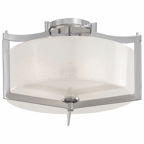 Minka Lavery Clarte 3-LT Semi Flush Mount - Chrome - 4397-77