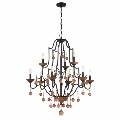 Minka Lavery Colonial Charm 9-LT Chandelier - Old World Bronze - 2669-723