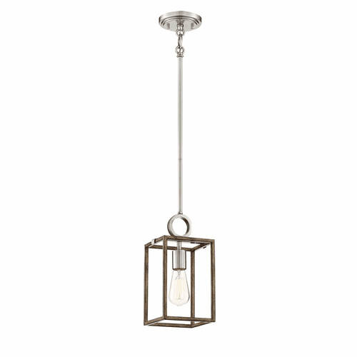 Minka Lavery Country Estates 1-LT Pendant - Sun Faded Wood  - 4010-280