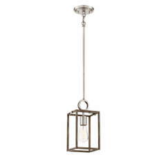 Minka Lavery Country Estates 1-LT Pendant - Sun Faded Wood  - 4010-280
