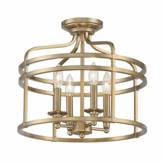 Minka Lavery Covent Park 4-LT Semi Flush - Brushed Honey Gold - 1094-740 Minka Lavery Covent Park 4-LT Semi Flush - Brushed Honey Gold - 1094-740