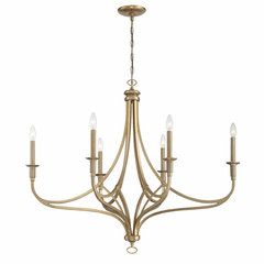 Minka Lavery Covent Park 6-LT Chandelier - Brushed Honey Gold - 1097-740 Minka Lavery Covent Park 6-LT Chandelier - Brushed Honey Gold - 1097-740