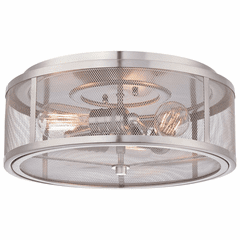 Minka Lavery Downtown Edison 3-LT Flush Mount - Brushed Nickel - 4133-84 Minka Lavery Downtown Edison 3-LT Flush Mount - Brushed Nickel - 4133-84