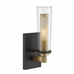 Minka Lavery Emmerham 1 Light Wall Sconce - Coal And Soft Brass - 2181-726