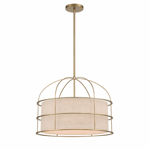 Minka Lavery Gateway Park 5-LT Pendant - Soft Brass - 2155-695