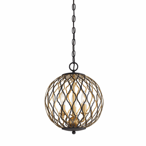 Minka Lavery Gilded Glam 3-LT Pendant - Sand Coal - 2403-680