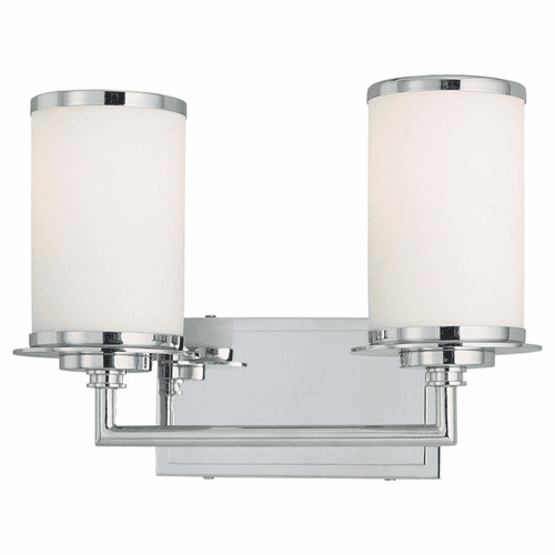 Minka Lavery Glass Note 2-LT Bath Light - Chrome - 3722-77-PL