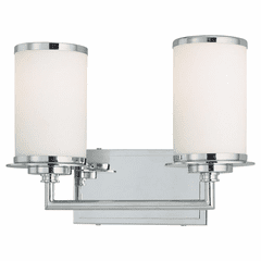 Minka Lavery Glass Note 2-LT Bath Light - Chrome - 3722-77-PL