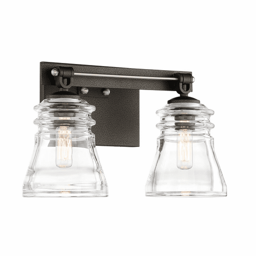 Minka Lavery Graham Avenue 2-LT Bath Vanity Light - Smoked Iron - 2732-709