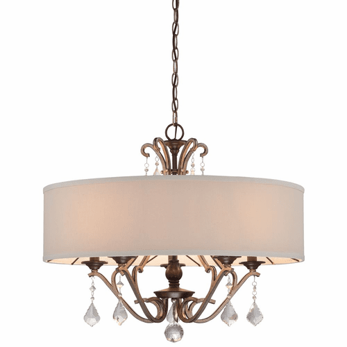 Minka Lavery Gwendolyn Place 5 Light Pendant - Dark Rubbed Sienna W/Aged Silver - 4355-593