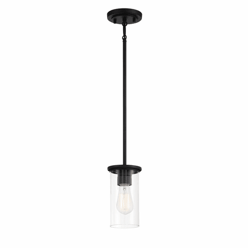 Minka Lavery Haisley 1 Light Pendant / Semi Flush - Coal - 4090-66A