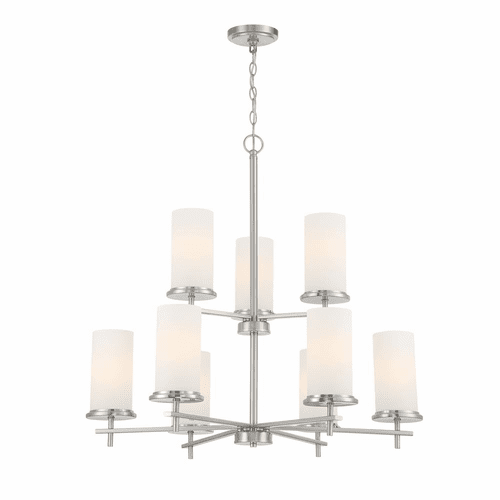 Minka Lavery Haisley 9 Light Chandelier - Brushed Nickel - 4099-84