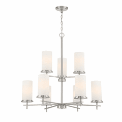 Minka Lavery Haisley 9 Light Chandelier - Brushed Nickel - 4099-84