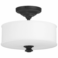 Minka Lavery Harbour Point 2 Light Semi Flush - Coal - 4172-66A