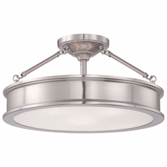 Minka Lavery Harbour Point 3-LT Semi Flush Mount - Brushed Nickel - 4177-84