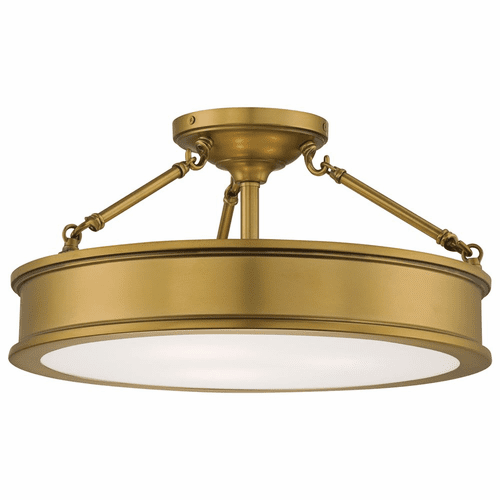Minka Lavery Harbour Point 3-LT Semi Flush Mount - Liberty Gold - 4177-249