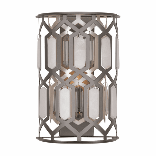 Minka Lavery Hexly 1 Light Wall Sconce - Coal And Brass - 3582-795
