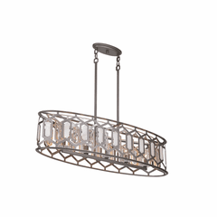 Minka Lavery Hexly 5 Light Island Light - Coal And Brass - 3588-795