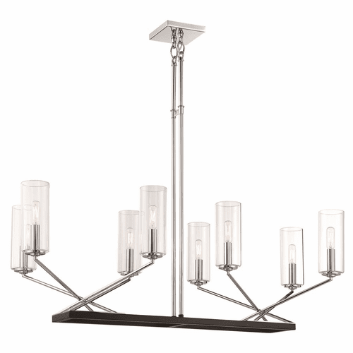 Minka Lavery Highland Crossing 8-LT Island Light - Coal/Polished Nickel - 2496-572