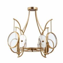 Minka Lavery Into Focus 4 Light Semi Flush - Brass Antique - 3814-863