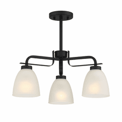 Minka Lavery Kaitlen 3 Light Semi Flush / Chandelier - Coal - 4883-66A