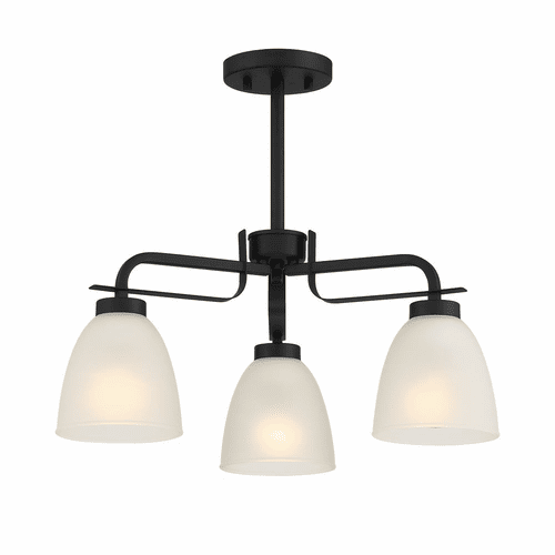 Minka Lavery Kaitlen 3 Light Semi Flush / Chandelier - Coal - 4883-66A