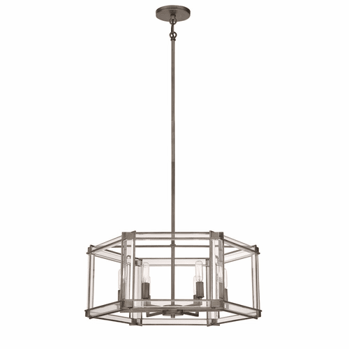 Minka Lavery Langen Square 6-LT Pendant - Antique Nickel (Painted) - 3856-756