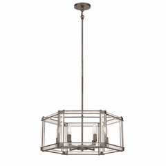 Minka Lavery Langen Square 6-LT Pendant - Antique Nickel (Painted) - 3856-756