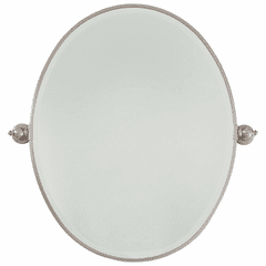 Minka Lavery Large Oval Mirror Beveled - Brushed Nickel - 1433-84