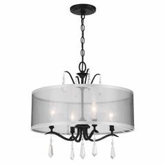 Minka Lavery Laurel Estate 4-LT Semi Flush Mount - Coal - 4443-66A Minka Lavery Laurel Estate 4-LT Semi Flush Mount - Coal - 4443-66A